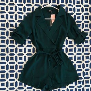 Emerald Green Privy  Women's Romper